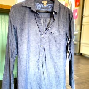 J crew chambray tunic top size S